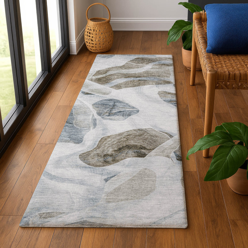Premium Machine Washable Mayfield AMF1863 Abstract Rug, Runner 2'3" x 7'6"