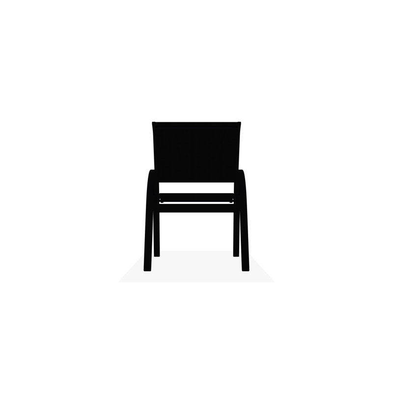 Aruba II Outdoor Dining Chair, Black 5D Sunbrella®, Black