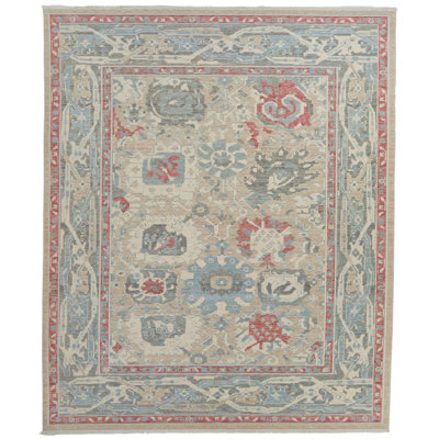 8x10 Ivory and Gray Turkish Traditional Rug