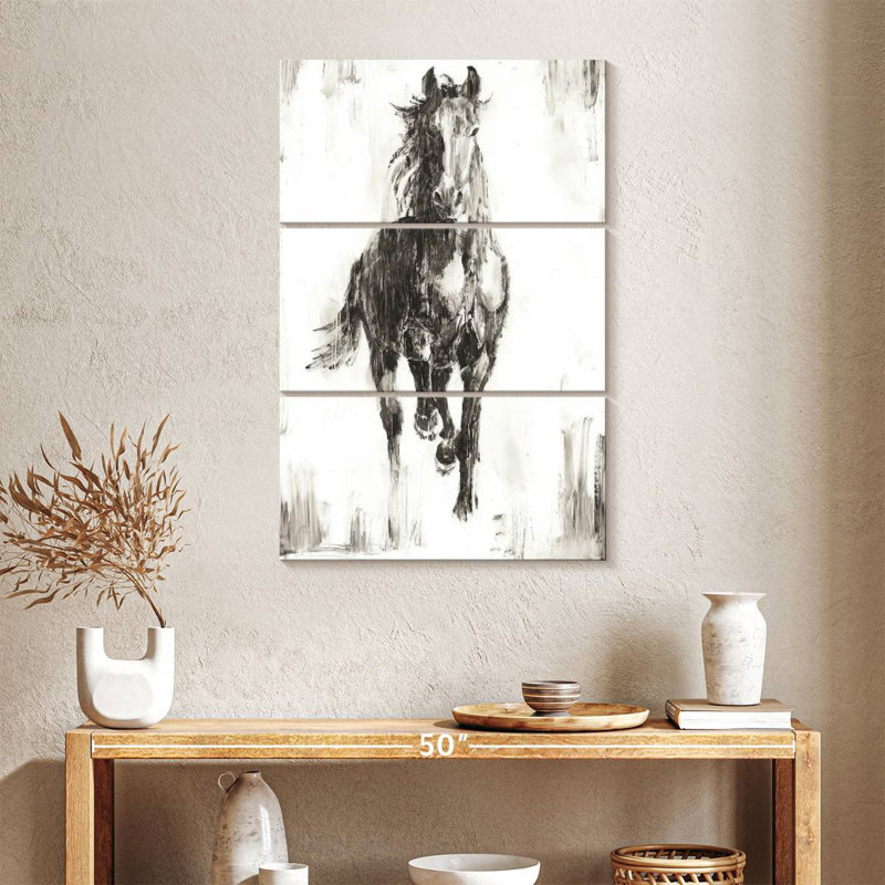 Brampt Rustic Black Stallion I, 38" H x 24" W