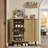 Shoe Storage Cabinet With Smooth Fluted Sliding Doors-1716906267