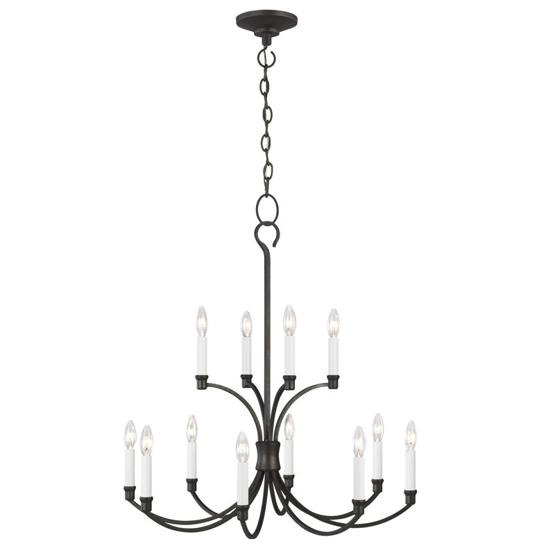 Westerly 12 - Light Chandelier, Antique Gild, 30" H x 29.375" W x 29.375" D