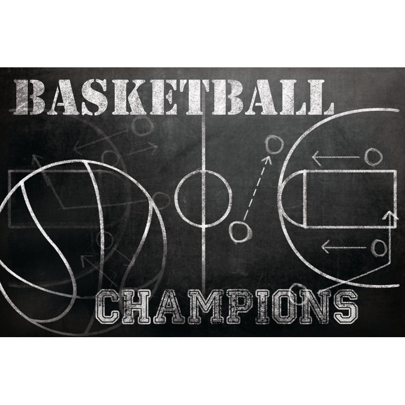 Basketball Plays - Wrapped Canvas Print, 30cm H x 46cm W x 3.8cm D