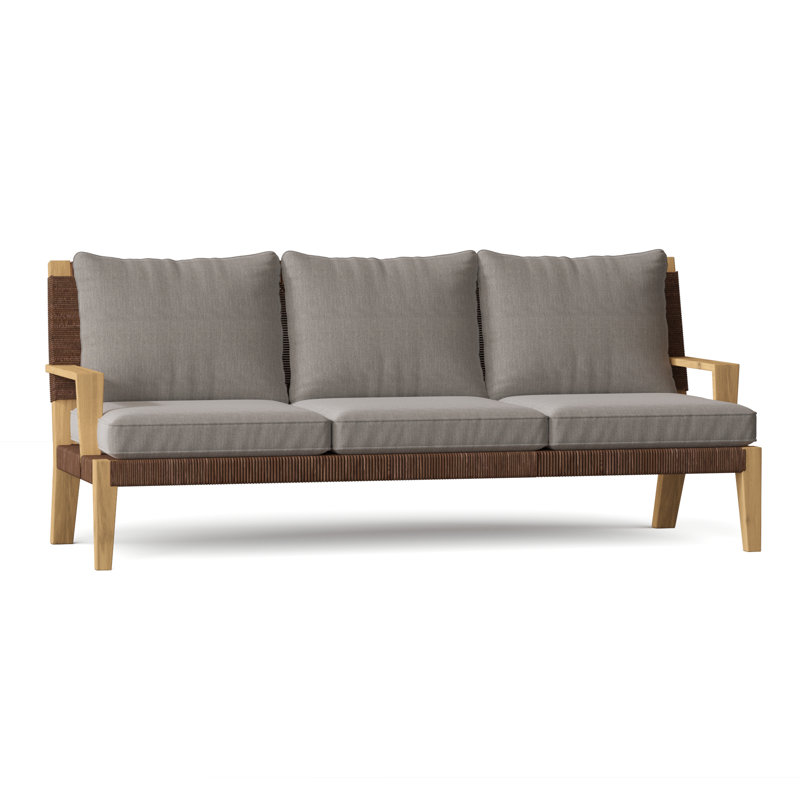 Hadley Outdoor 3 - Seat Patio Sofa, Hadley Hemp, Sailcloth Seagull