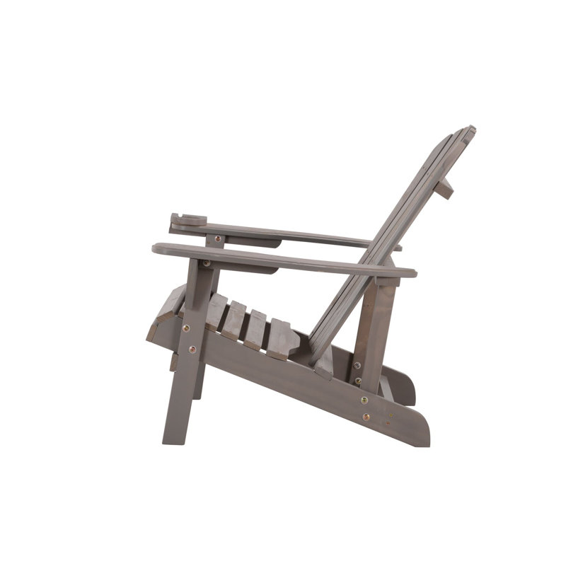 Artiana Pine Outdoor Adirondack Chair, Dark Gray