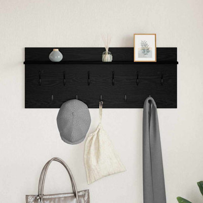Wall-Mounted Coat Rack With Shelf Engineered Wood