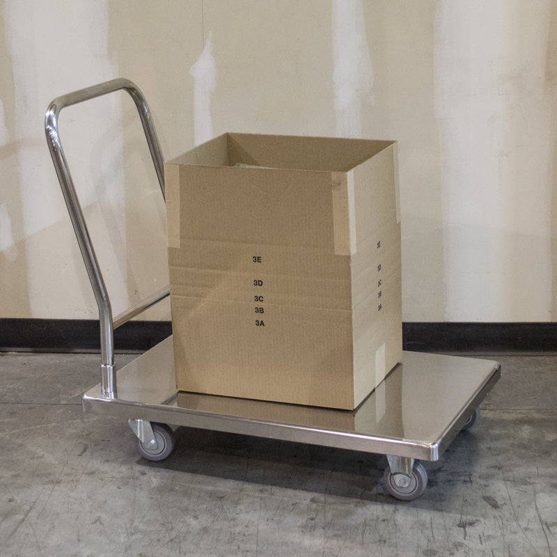 Heavy-Duty Stainless Steel Platform Truck with Metal Wheels