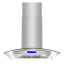 Cosmo 30 in. Lumin Collection Ducted Island Range Hood, Soft Touch Controls, Permanent Filters, LED Lights, Stainless Steel 668ICS Series 