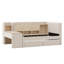 Lit de jour rembourré avec tiroirs, tablettes, armoires rabattables et table d'appoint-114221926