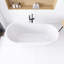 67 po X 31 po Baignoire de trempage autoportante en acrylique blanc brillant
