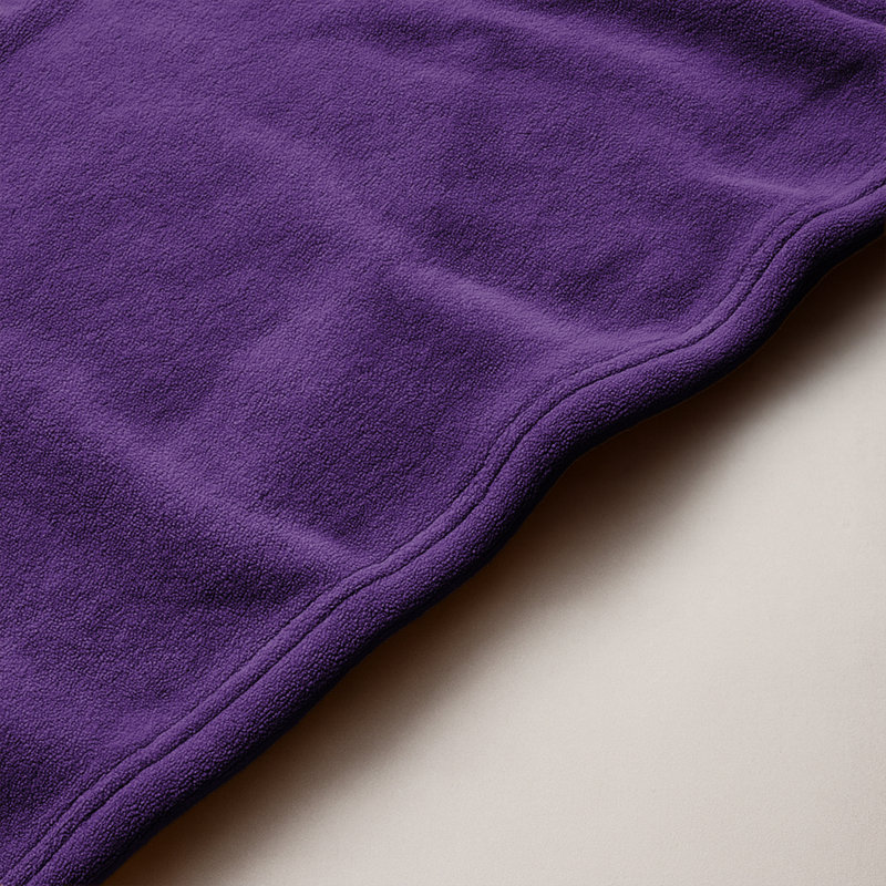 Fairmont Park Solid Color Lightweight, Warm Breathable, Soft Sherpa Fleece Blanket, Purple, Single 150cm x 130cm