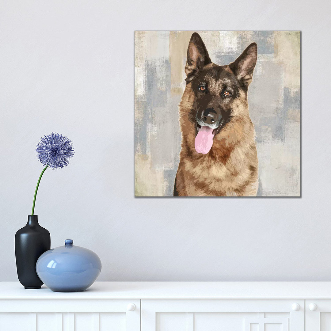 German Shepherd by Keri Rodgers - Wrapped Canvas Print