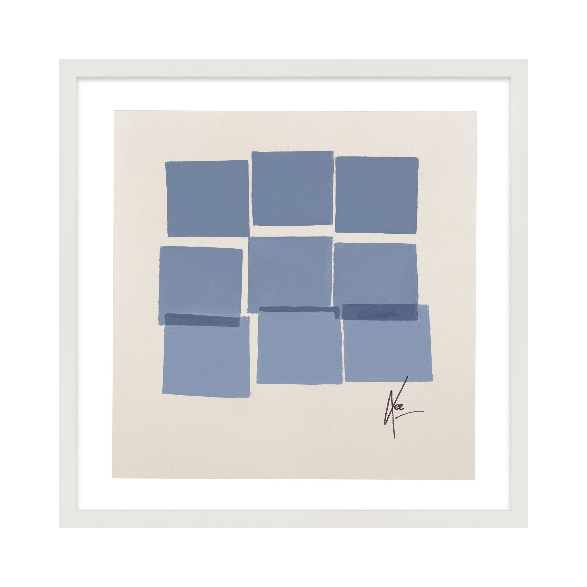 Reflection 1 by Lee Lessem, 36" H x 36" W x 1.25" D, White