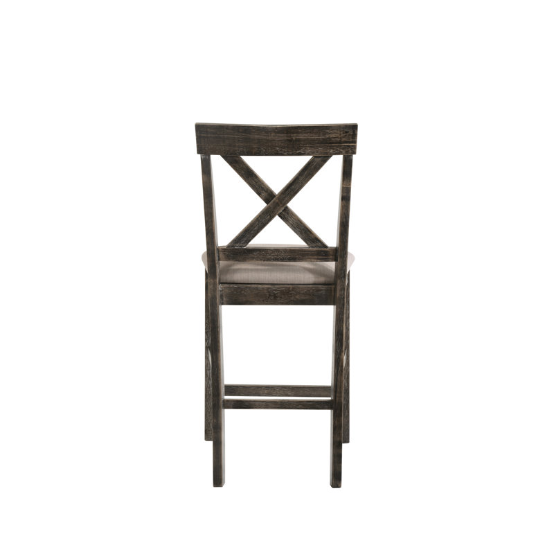 Chaise à hauteur de comptoir en lin