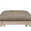 Banc rembourré de style chalet avec finition gris craie, bois massif, pieds carrés, coussin épais de 76 mm pour la chambre à coucher et la salle à manger, style transitionnel, assise