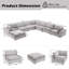 Canapé modulaire rembourré 8 pièces Nuccio-131636644