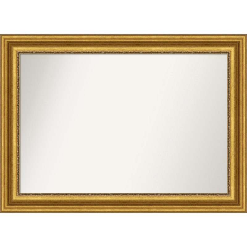 Miroir de salle de bain Jashawna, 28,75 po x 39,75 po, Doré
