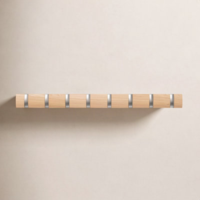 Ainikki Solid Wood Wall 8 - Hook Wall Mounted Coat Rack