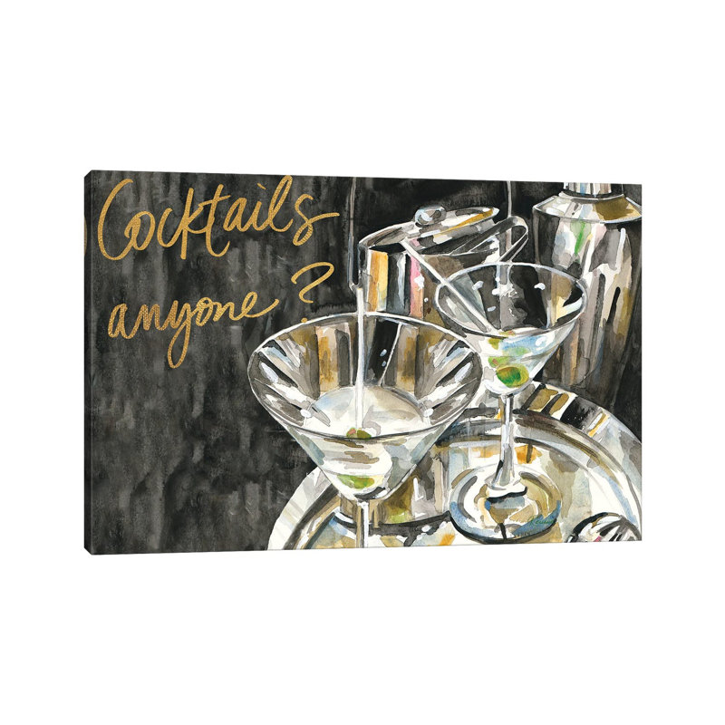 Cocktails Anyone? by Heather A. French-Roussia - Wrapped Canvas Gallery-Wrapped Canvas Giclée, 20.32 cm H x 30.48 cm W