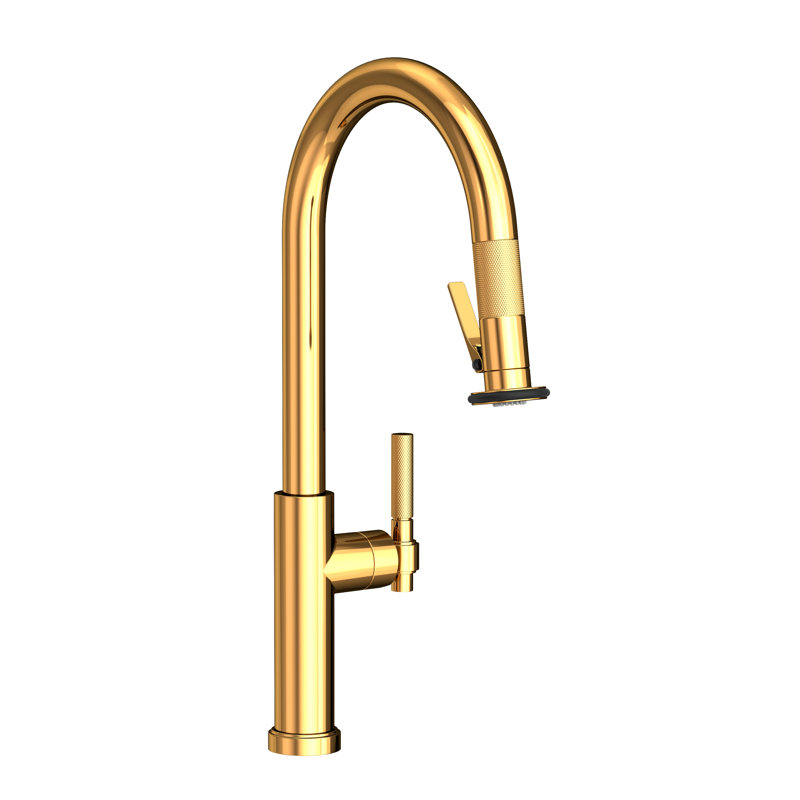 Pull-Down Kitchen Faucet - Trigger Spray, Polished Gold (PVD)