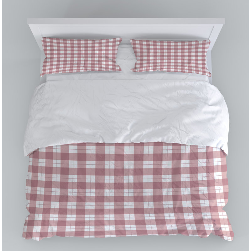 Checkered Duvet Cover, Twin Duvet Cover + 1 Queen Sham