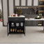 Table de salle à manger extensible de 80 pouces avec comptoir en marbre et grain de bois-367910728