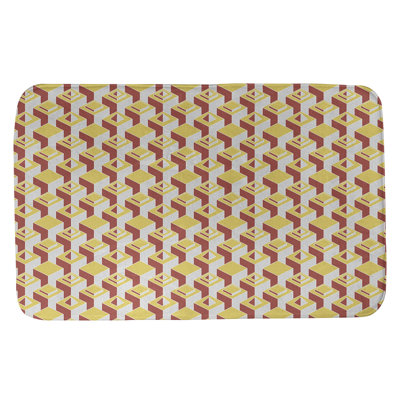 Tapis de bain géométrique antidérapant à motif de gratte-ciels
