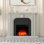 Cement Ash Finish 48“ Electric Fireplace, Freestanding Heater Surround for Living Room