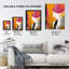 Wall Art Print Abstract Grunge Boho Orange Pattern Design Poster