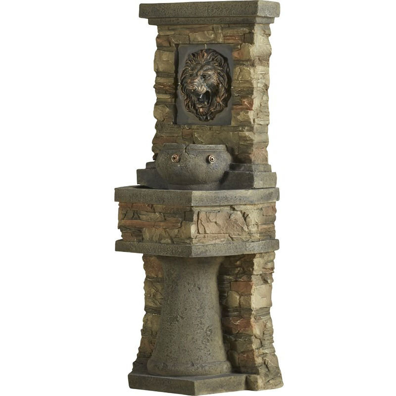Fontaine à eau tête de lion en résine / fibre de verre Penitas