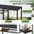 Multi-Layer Storage Metal Patio Bar Table