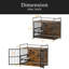 Grande cage pour chien de style meuble avec mangeoire surélevée à 360 ° pour chiens-1010403260