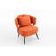 Chaises d'appoint à ressorts ensachés, chaise de lecture moderne en acier chenille pour la maison