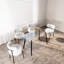 Table en verre lisse de 51 po pour 4 à 6 personnes, avec structure en métal trempé et noir de 0,31 po, pieds de yoga idéaux pour le salon et la cuisine, réunions de famille-232675786