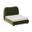 Lit pour animal de compagnie romain rembourré en velours vert olive pour chien ou chat