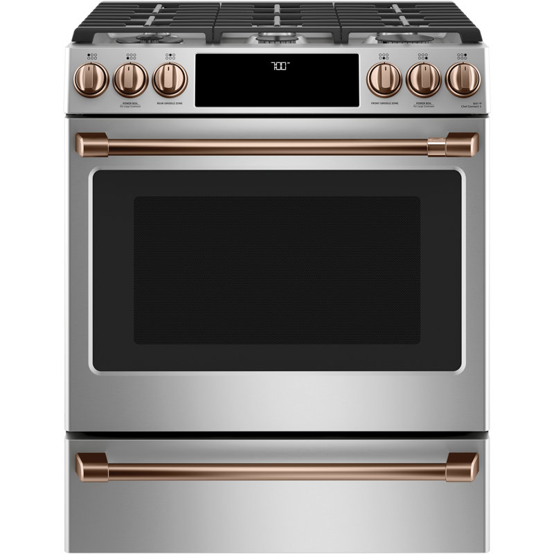 Front Control Gas Range Handle Kit, Brushed Copper