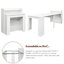 Table à manger extensible moderne avec rangement 98,43 po-953613418