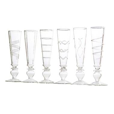 Canora Grey Nirwat 12 - Piece 1oz. Glass Flute Glassware Set