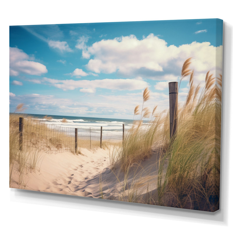 Tranquility Path To Dune Beach II, reproduction d'art sur toile, H 12 po x l 20 po x P 1 po, Toile tendue