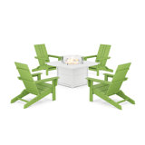 POLYWOOD by AllModern Foldable Outdoor Adirondack Chair With Table