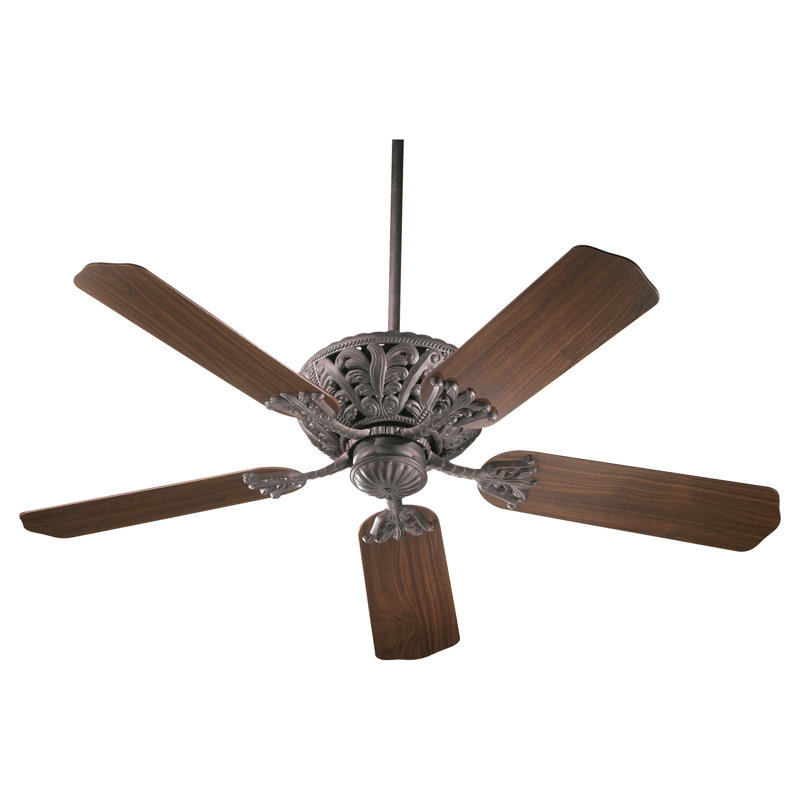 Wojtowicz 52'' Ceiling Fan, Toasted Sienna with Rosewood / Walnut Blades