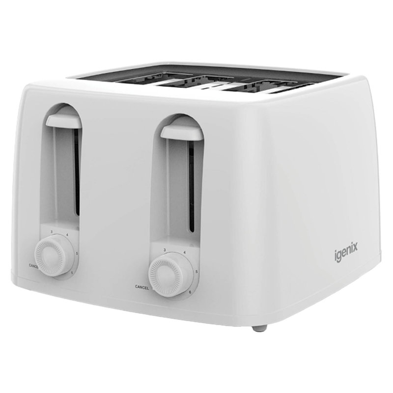4 Slice Toaster White, White