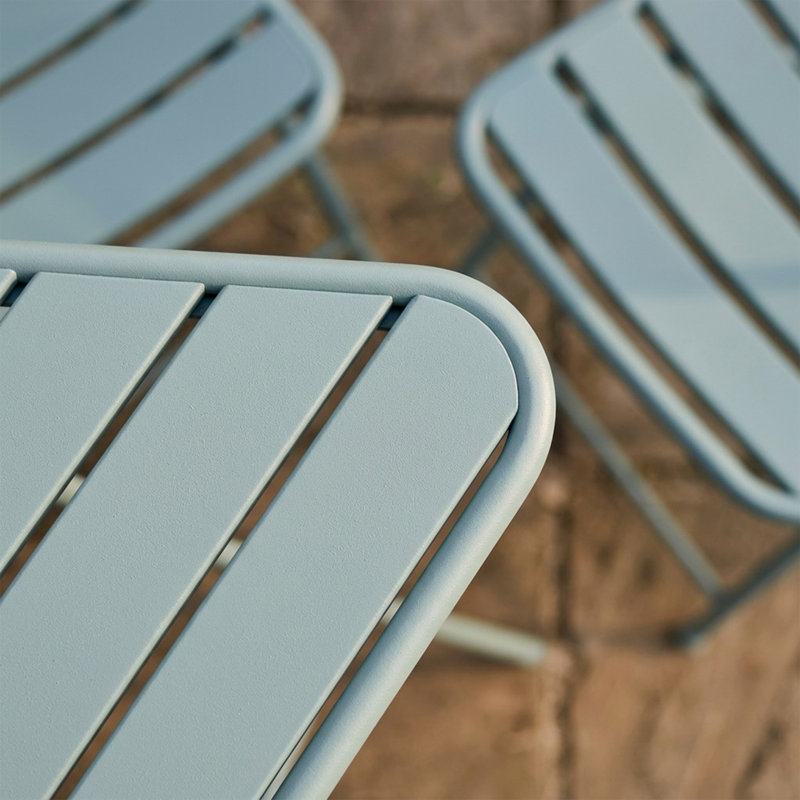 2 - Person Patio Dining Set with Square Table, Light Blue