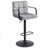 31" H Modern Barstool Upholstered Velvet Low Back Swivel Adjustable Height Counter Stool with Metal Frame-884889886