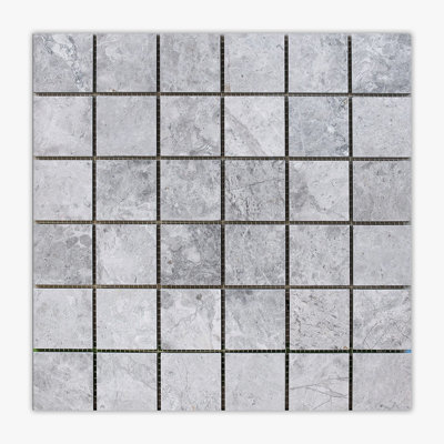 Silver Grey Light Polished 2x2 Marble Mosaic