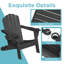 Fauteuil Adirondack pliable surdimensionné en PEHD résistant aux intempéries avec porte-gobelet-123039079