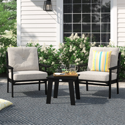 POLYWOOD x Sol 72 3-Piece Traditional Deep Seating Chair Set