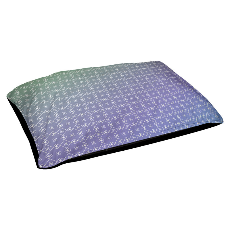 Coussin Campion, Grand - L 52 po x l 42 po, Bleu / mauve