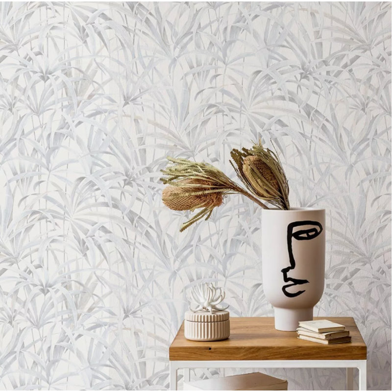 Panneau de papier peint Vallauris, Gris / blanc