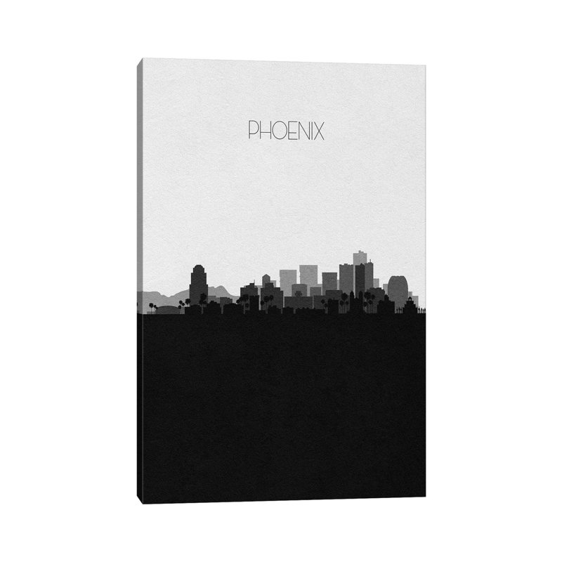 Phoenix Skyline by Ayse Deniz Akerman - Wrapped Canvas Gallery-Wrapped Canvas Giclée, 101.6 cm H x 66.04 cm W x 1.91 cm D